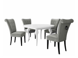 Salle à manger complète Racine 142 (Noir)