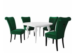 Salle à manger complète Racine 142 (Noir)