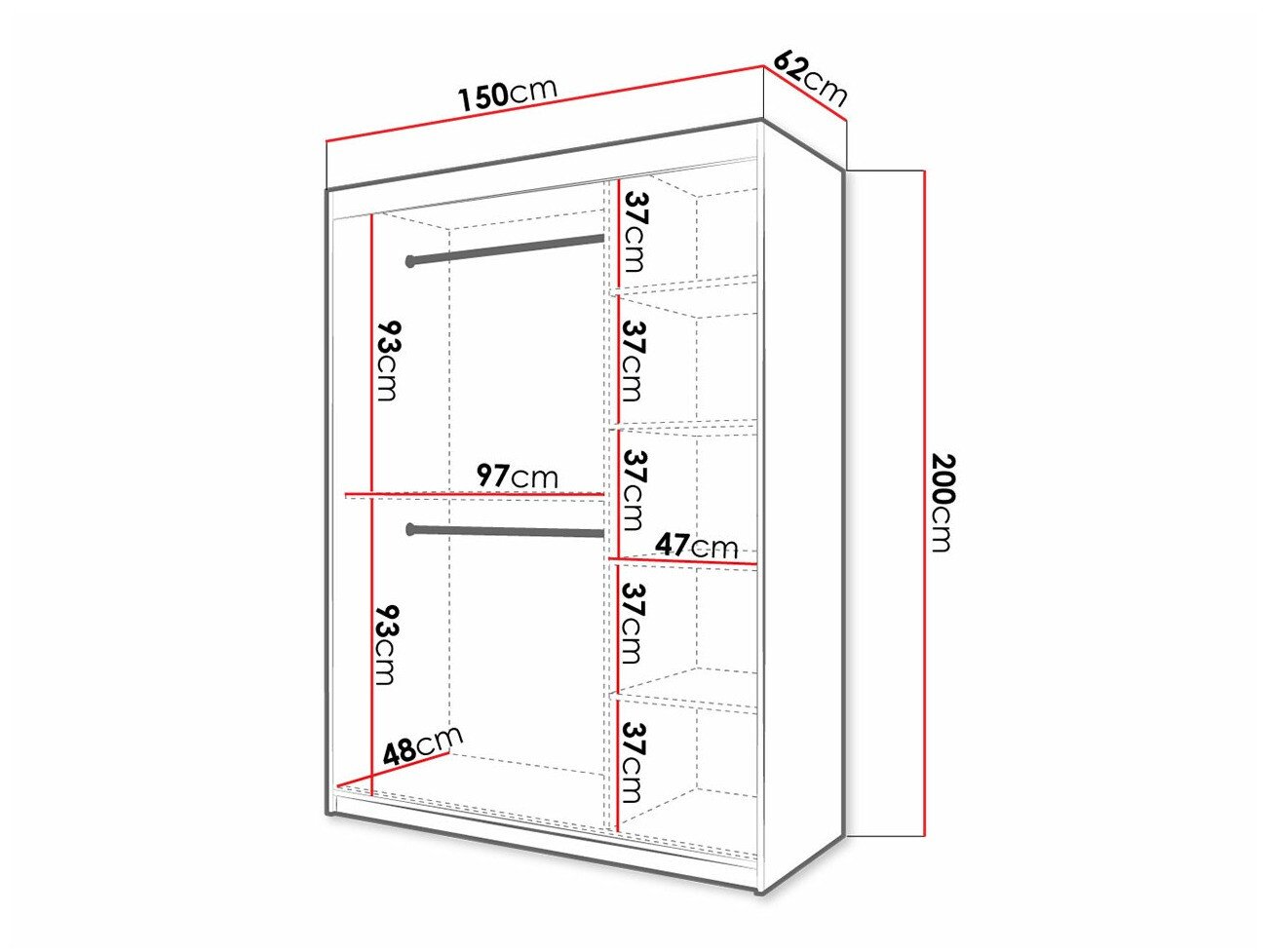 Armoire Hartford 399 (Noir)