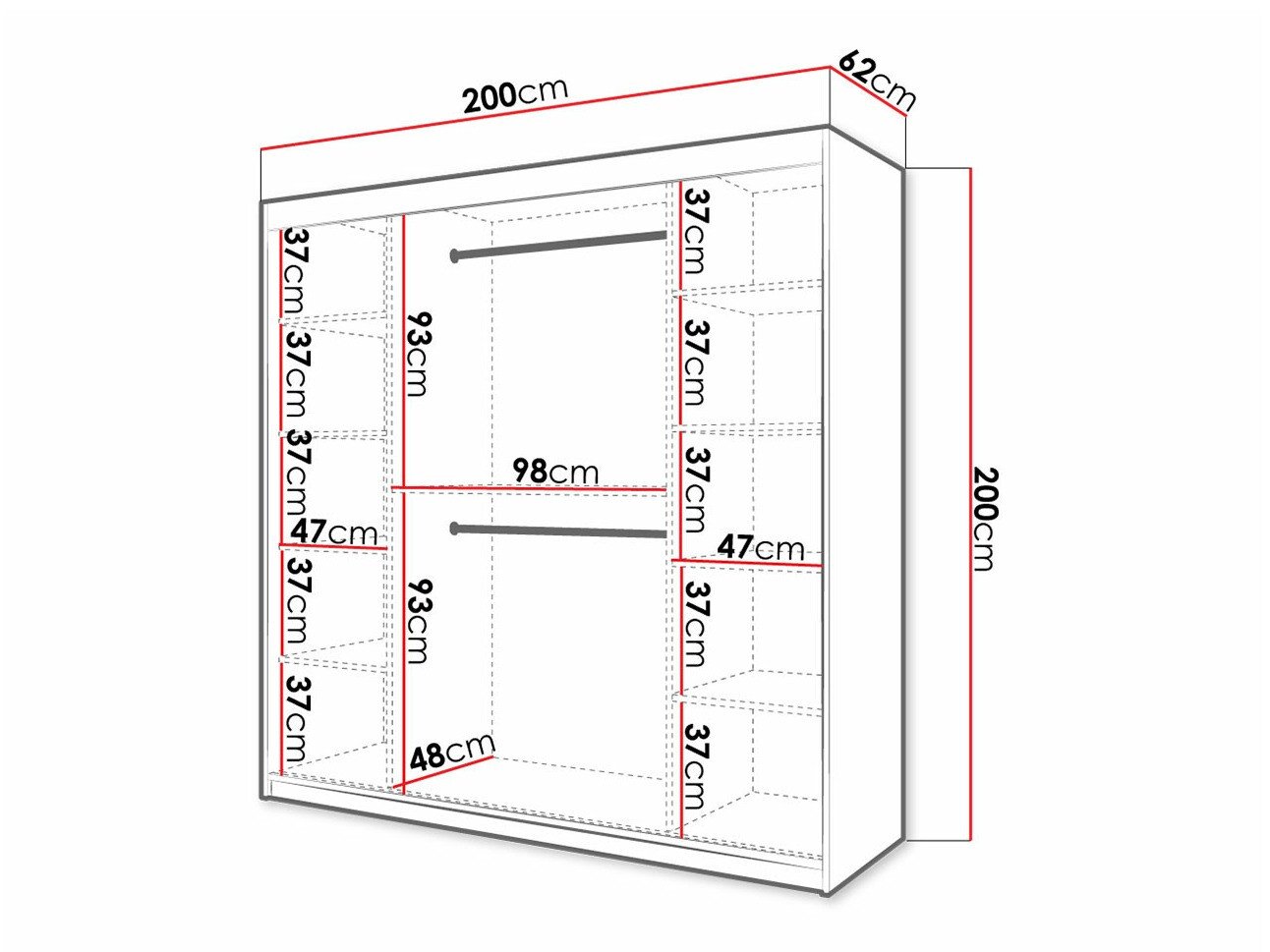 Armoire Hartford 400 (Noir)