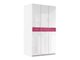 Armoire Campus (Blanc + Blanc brillant + Rose brillant)