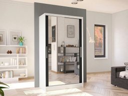 Armoire Closico 165 (Blanc + Noir)