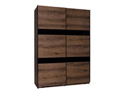 Armoire Fivelbo 109 (Chêne du Monastery + Noir brillant)