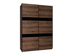 Armoire Fivelbo 109 (Chêne du Monastery + Noir brillant)