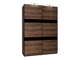 Armoire Fivelbo 109 (Chêne du Monastery + Noir brillant)