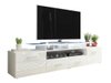Meuble TV Charlotte 117 (Blanc + Blanc brillant)
