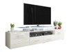 Meuble TV Charlotte 117 (Blanc + Blanc brillant)