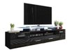 Meuble TV Charlotte 117 (Noir + Noir brillant)