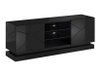 Meuble TV Charlotte 127 (Noir + Noir brillant)