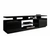 Meuble TV Charlotte 138 (Noir + Noir brillant)