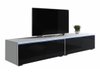 Meuble TV Hortus (Blanc + Noir brillant)