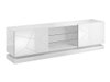 Meuble TV Linar I (Blanc + Blanc brillant)