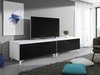 Meuble TV Nashville 128 (Blanc + Noir brillant)