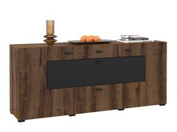 Commode Mondalo 104 (Chêne du Monastery + Noir mat)