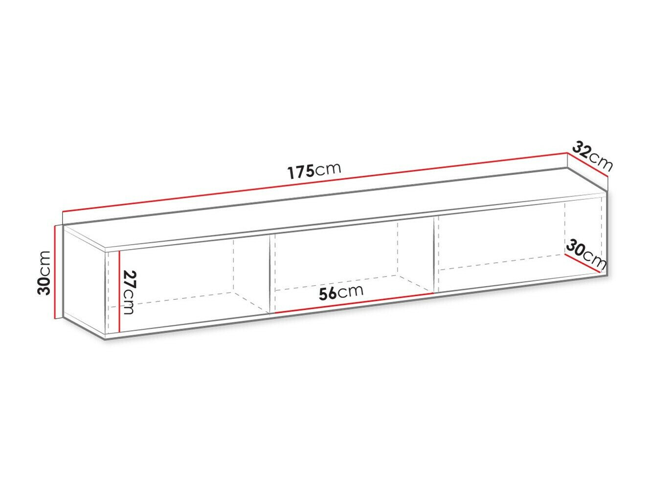 Meuble TV Princal I (Blanc + Doré)