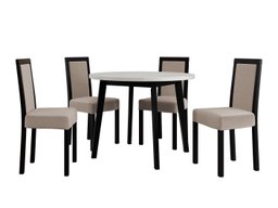 Salle à manger complète Victorville 256 (Blanc + Noir)