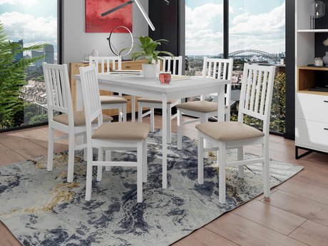 Salle à manger complète Victorville 264 (Blanc)