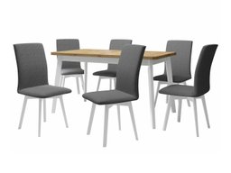 Salle à manger complète Victorville 291 (Chêne Artisan + Blanc)