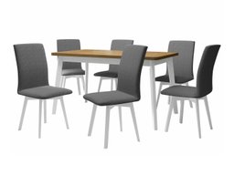 Salle à manger complète Victorville 291 (Sonoma chêne + Blanc)