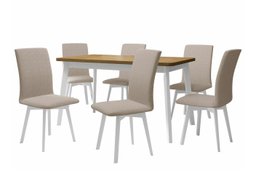 Salle à manger complète Victorville 291 (Sonoma chêne + Blanc)