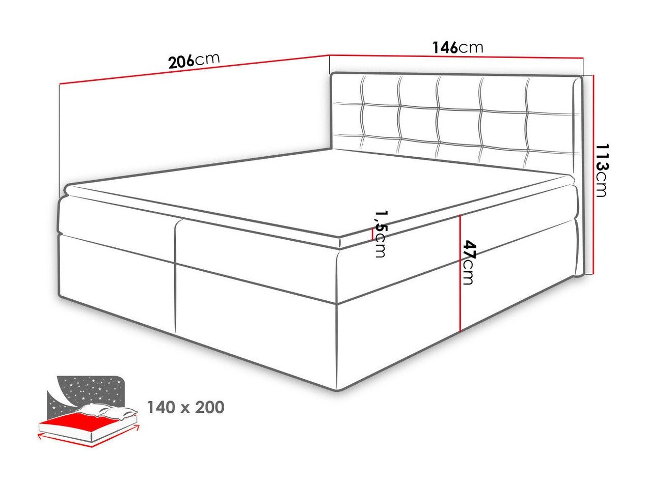 Lit boxspring Comfivo Gaudens (Kronos 22)