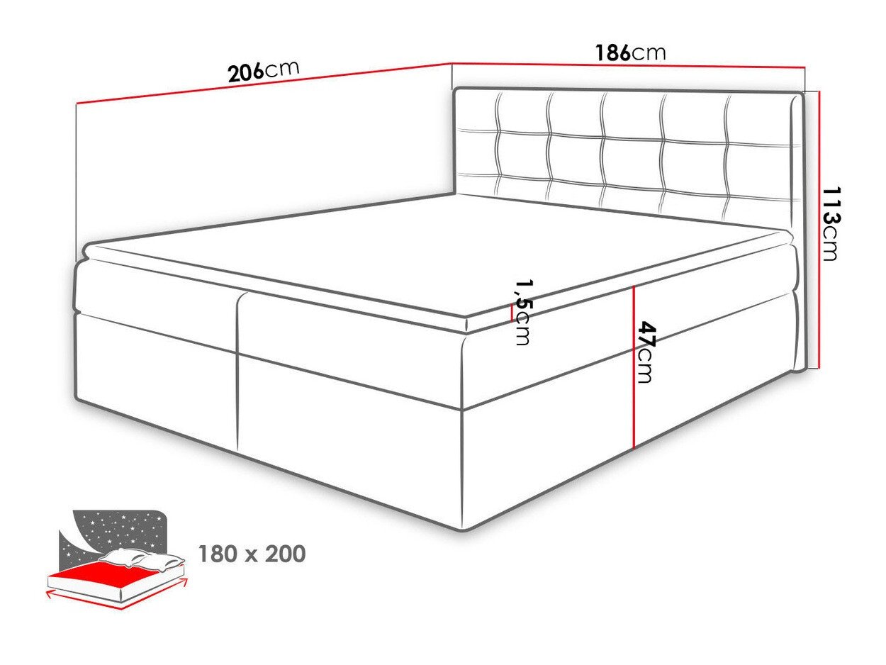 Lit boxspring Comfivo Gaudens (Kronos 22)