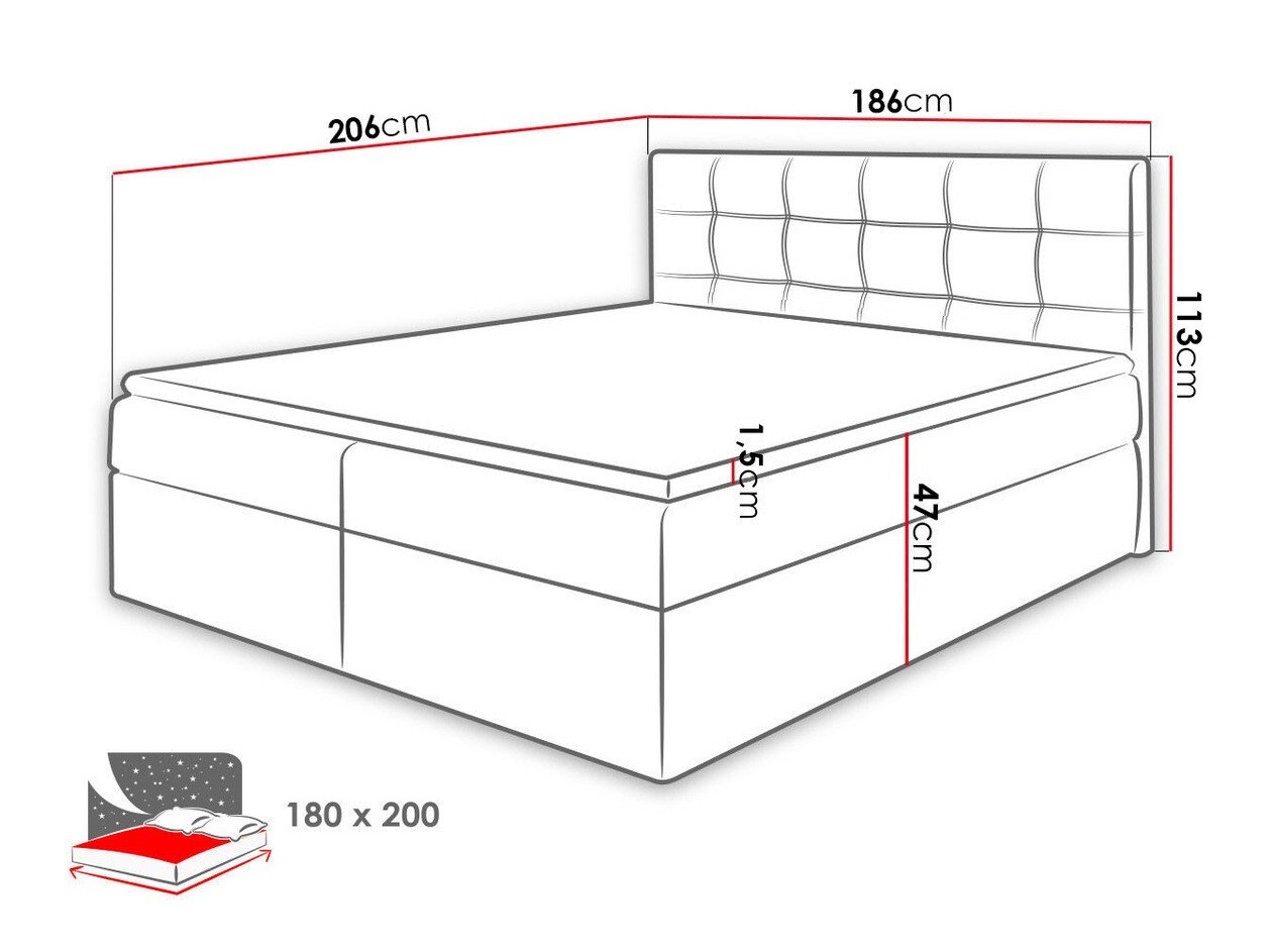Lit boxspring Comfivo Gaudens (Muna 08)