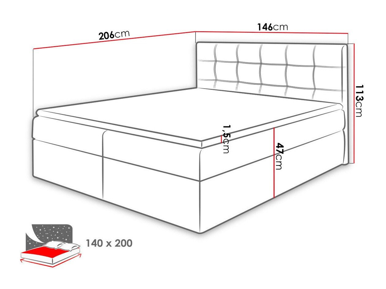 Lit boxspring Comfivo Gaudens (Muna 10)