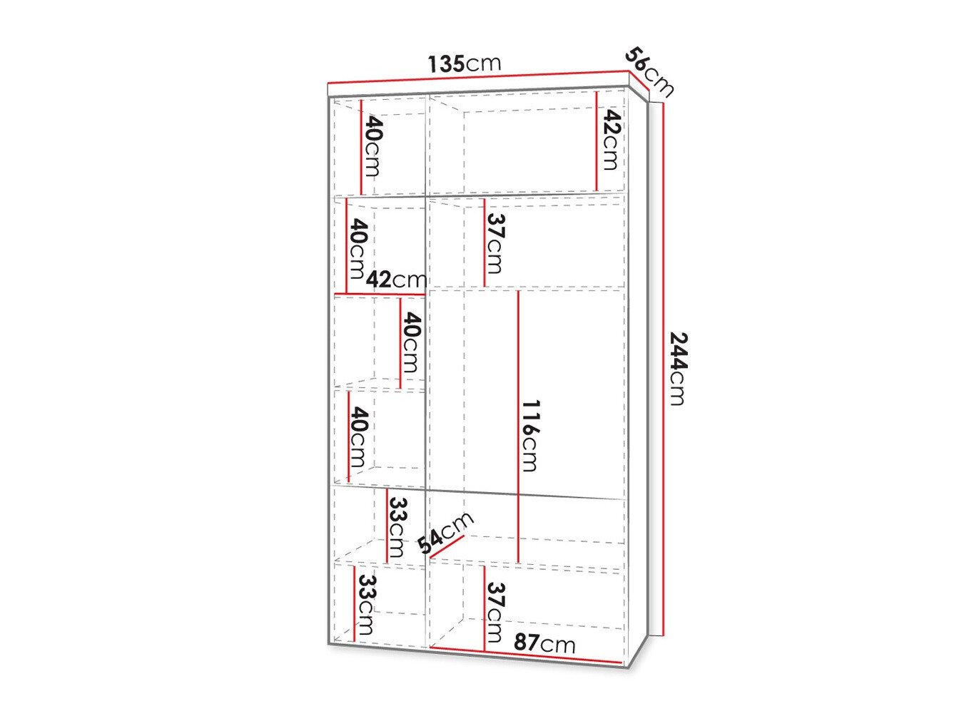 Armoire Levmari 114 (Noir)
