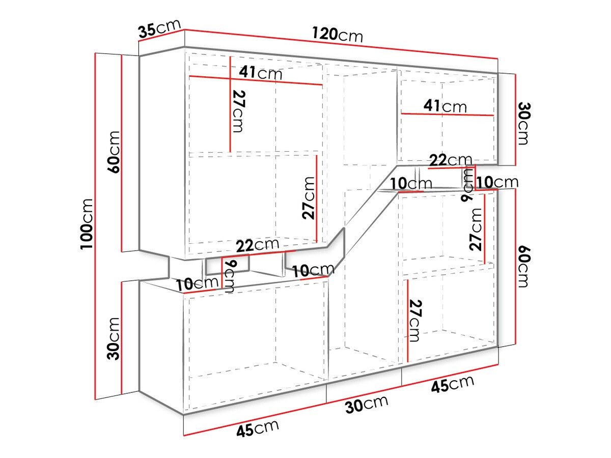 Buffet Comfivo Daldune (Chêne wotan + Anthracite)