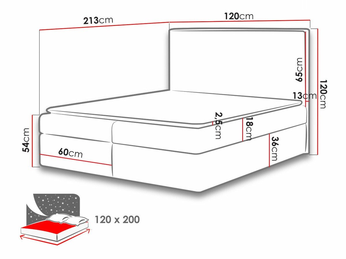 Lit boxspring Butyrum (Muna 02)