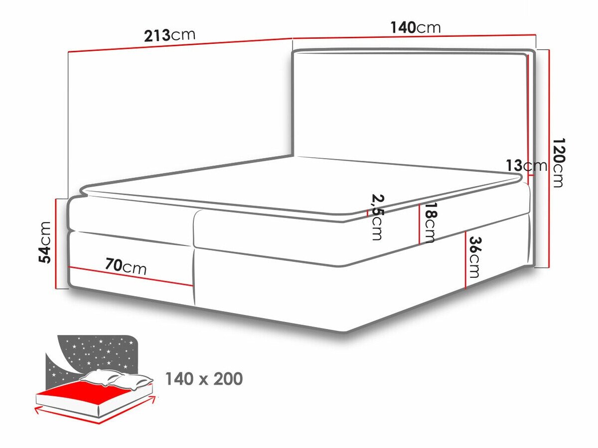 Lit boxspring Butyrum (Muna 02)
