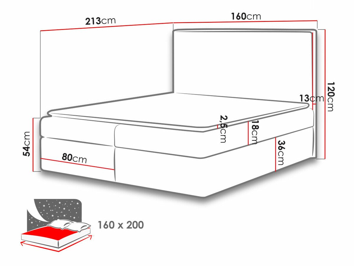 Lit boxspring Butyrum (Muna 02)
