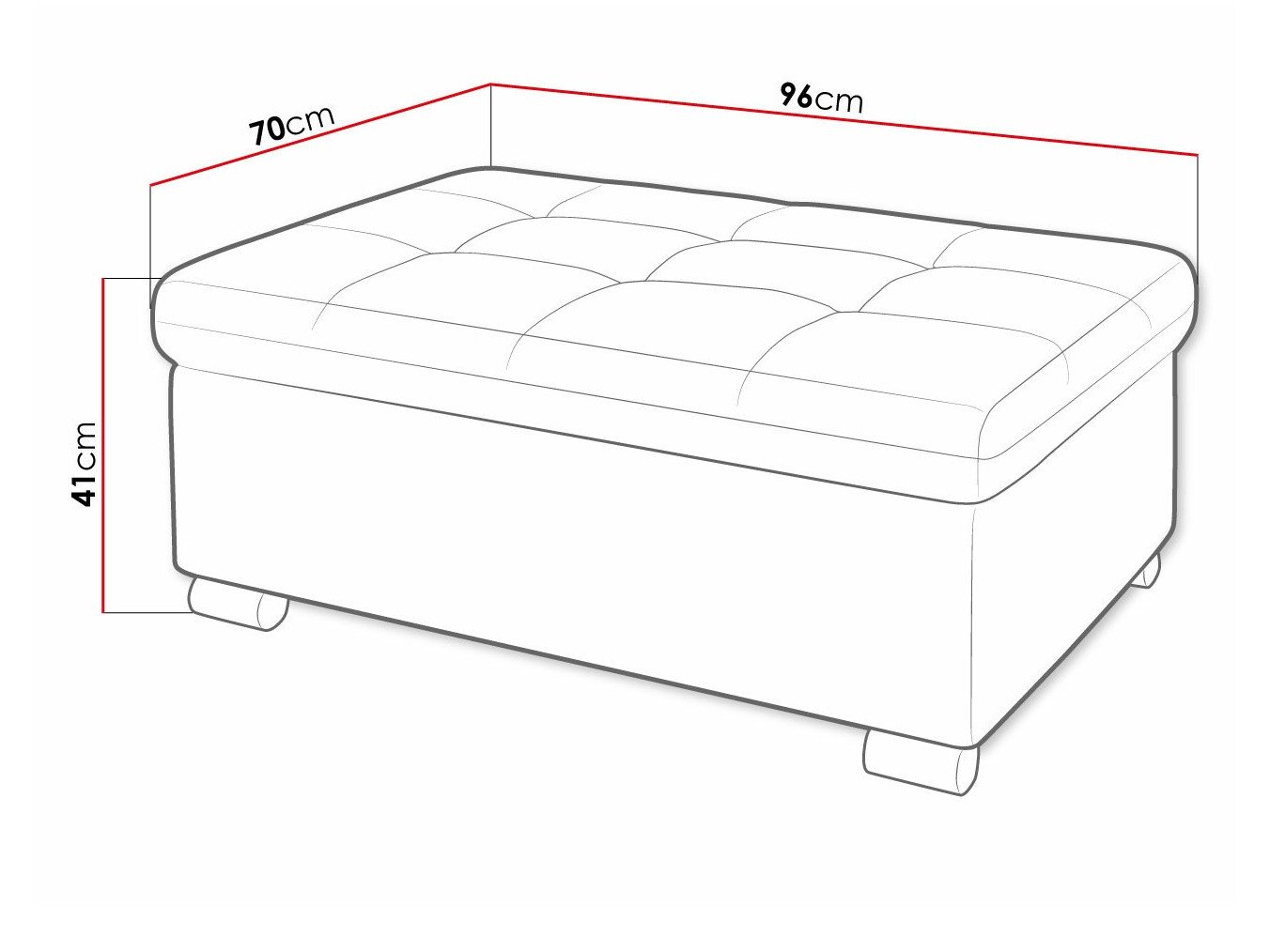 Banc rembourré Comfivo Gemma I (Horton 204.01)