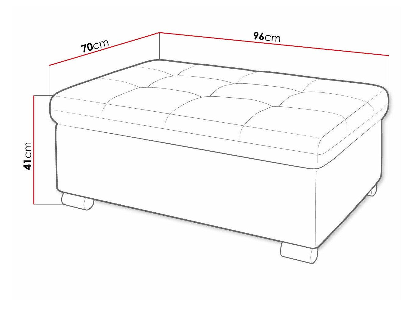 Banc rembourré Comfivo Gemma I (Horton 204.10)