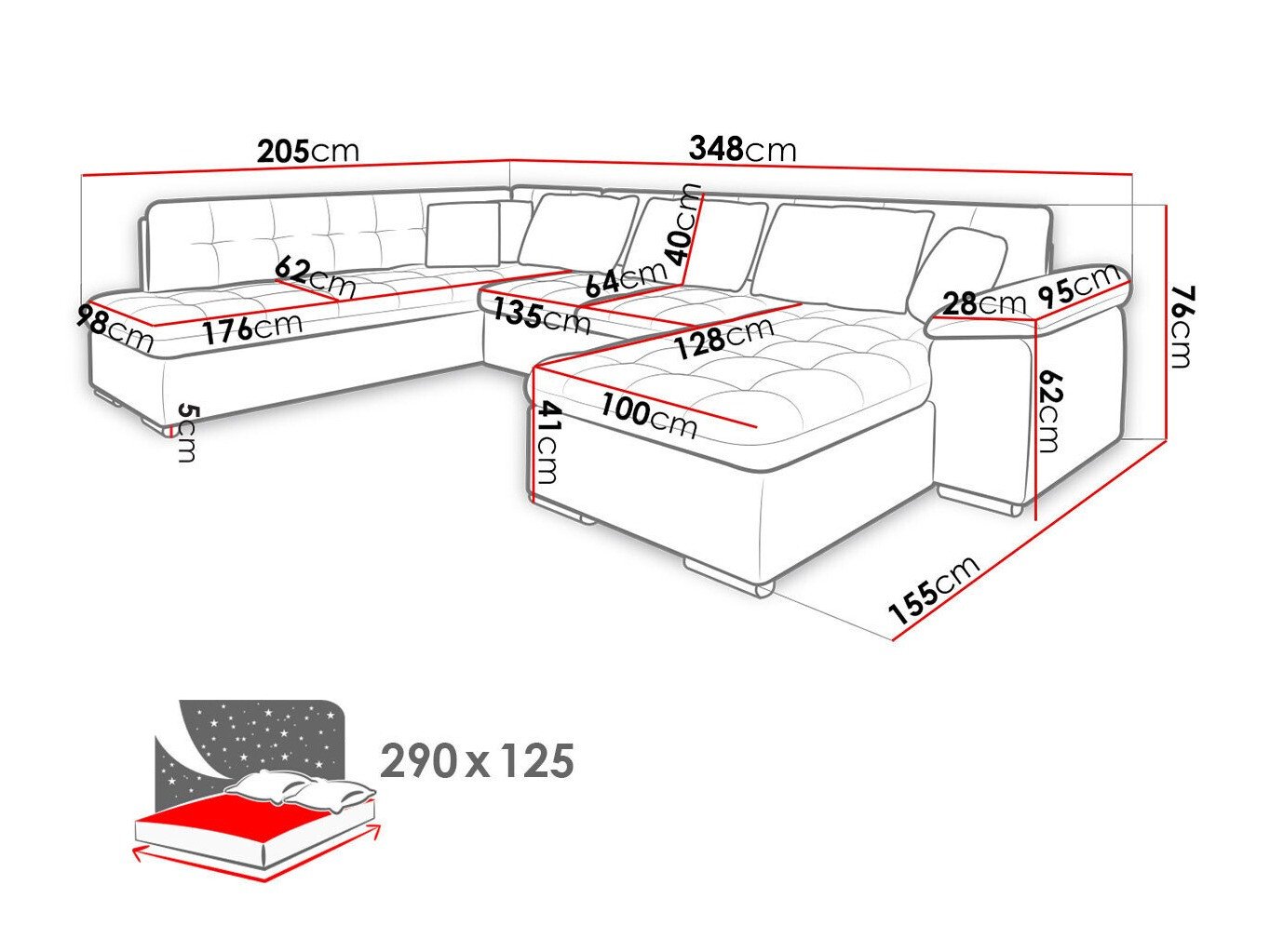 Canapé d'angle Comfivo Gemma VI (Horton 204.10)