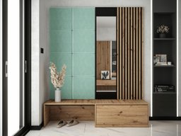 Meuble d'entrée Fabor (Chêne Artisan + Manila 11)