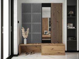 Meuble d'entrée Fabor (Chêne Artisan + Manila 16)