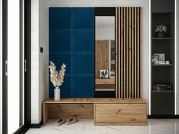 Meuble d'entrée Fabor (Chêne Artisan + Manila 26)