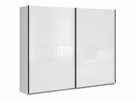 Armoire Fivale 124 (Blanc brillant + Blanc)