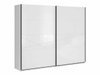Armoire Fivale 124 (Blanc brillant + Blanc)