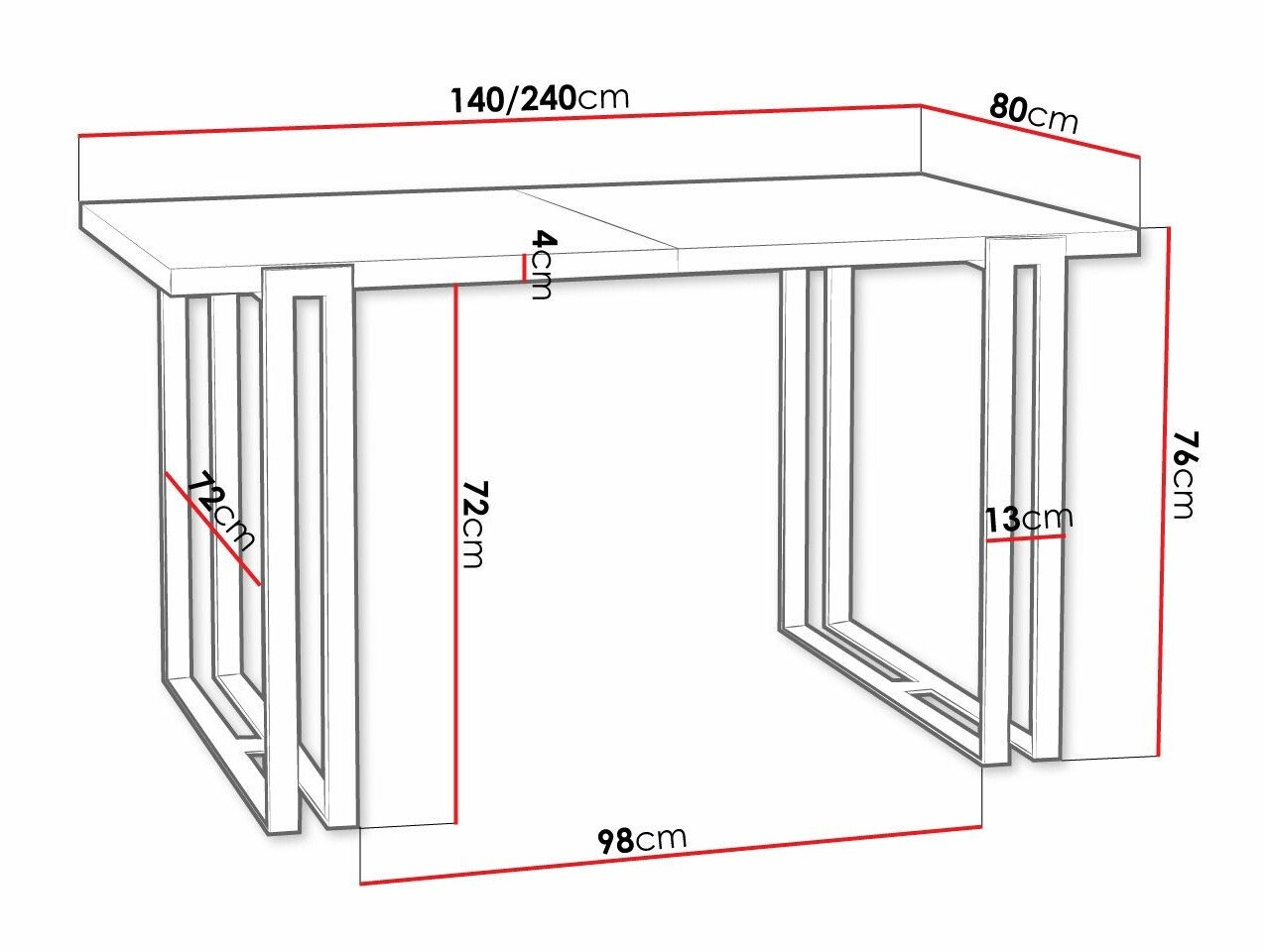 Table Comfivo Sors (Marron + Noir)