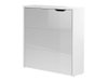 Bureau d'angle Concept Pro Lenart II (Blanc + Blanc brillant)