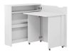 Bureau d'angle Concept Pro Lenart II (Blanc + Blanc brillant)