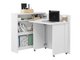 Bureau d'angle Concept Pro Lenart II (Blanc)