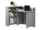 Bureau d'angle Concept Pro Lenart II (Gris)