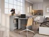 Bureau d'angle Concept Pro Lenart II (Gris)
