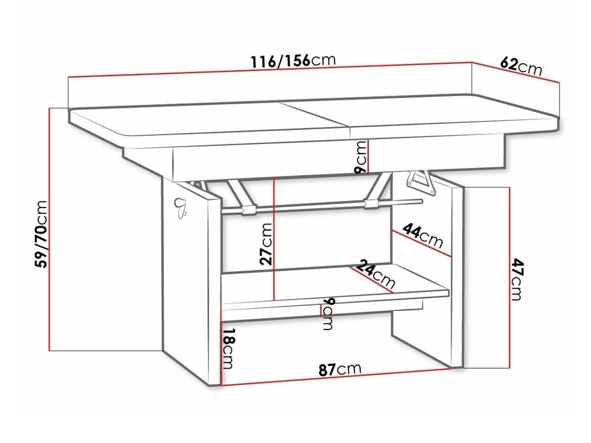 Table basse transformateur Stanton 108 (Sonoma chêne)