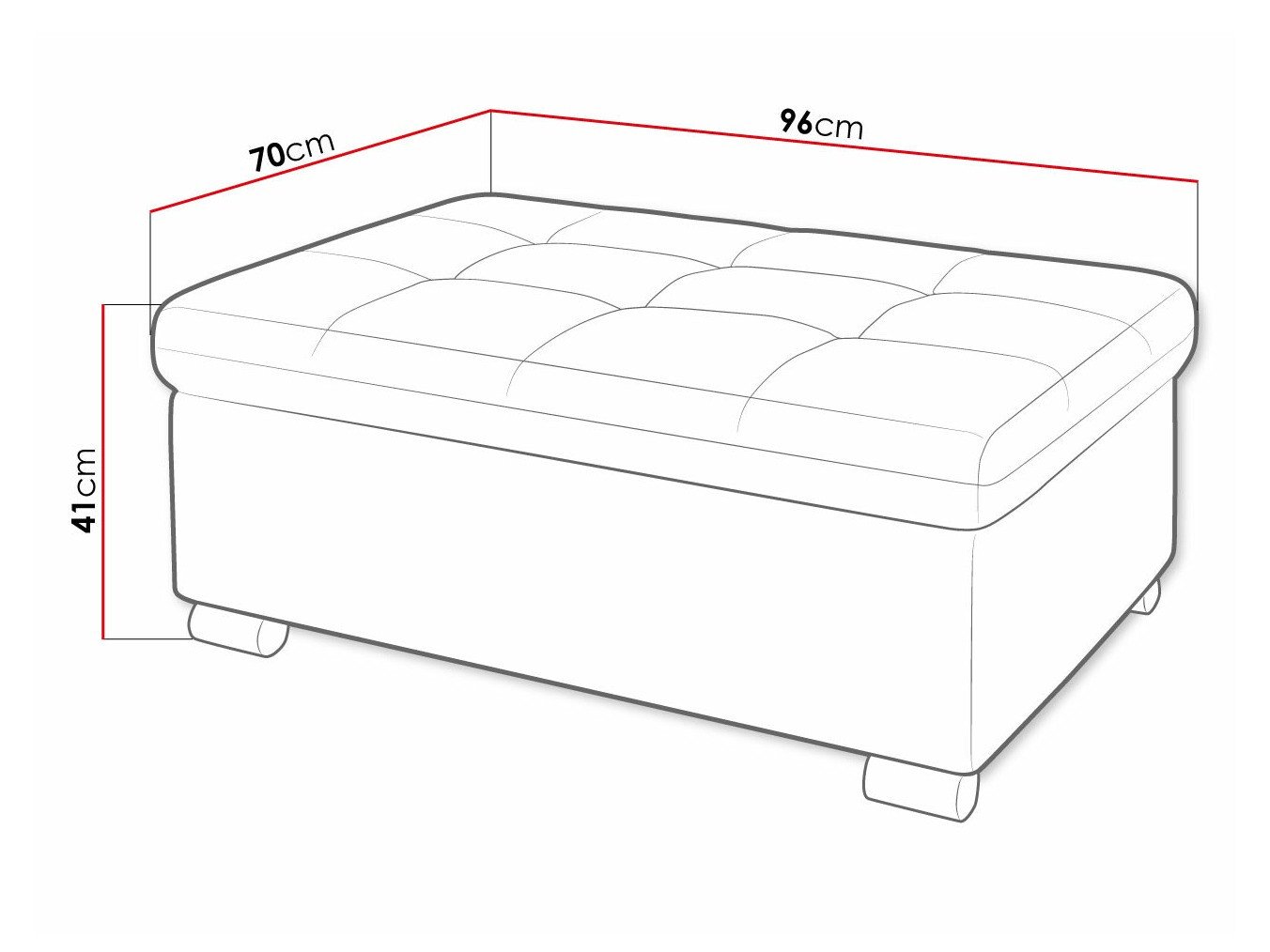 Banc rembourré Comfivo Gemma I (Poso 110)