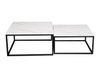 Ensemble tables basses Oswego 101 (Marbre blanc + Noir)